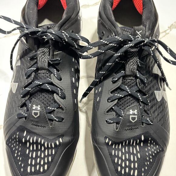Under Armour Men’s Yard Low MT TPU Baseball Cleats Black Lace Up Size 13 - Picture 4 of 15